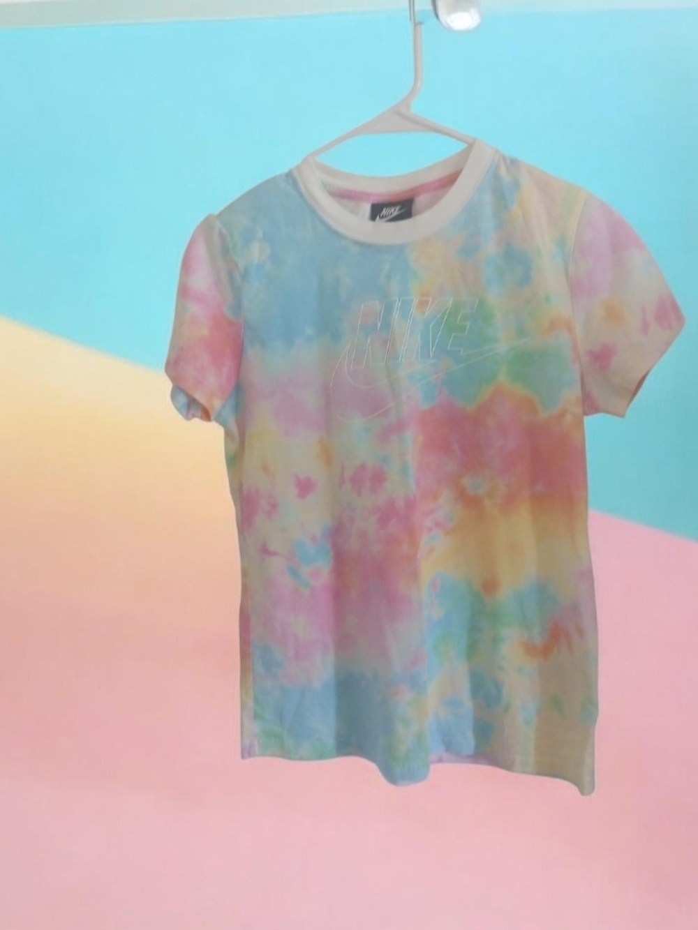 Nike Pastel Tie-Dye Short Sleeve Tee - Pink, Blue, Yellow, Cream